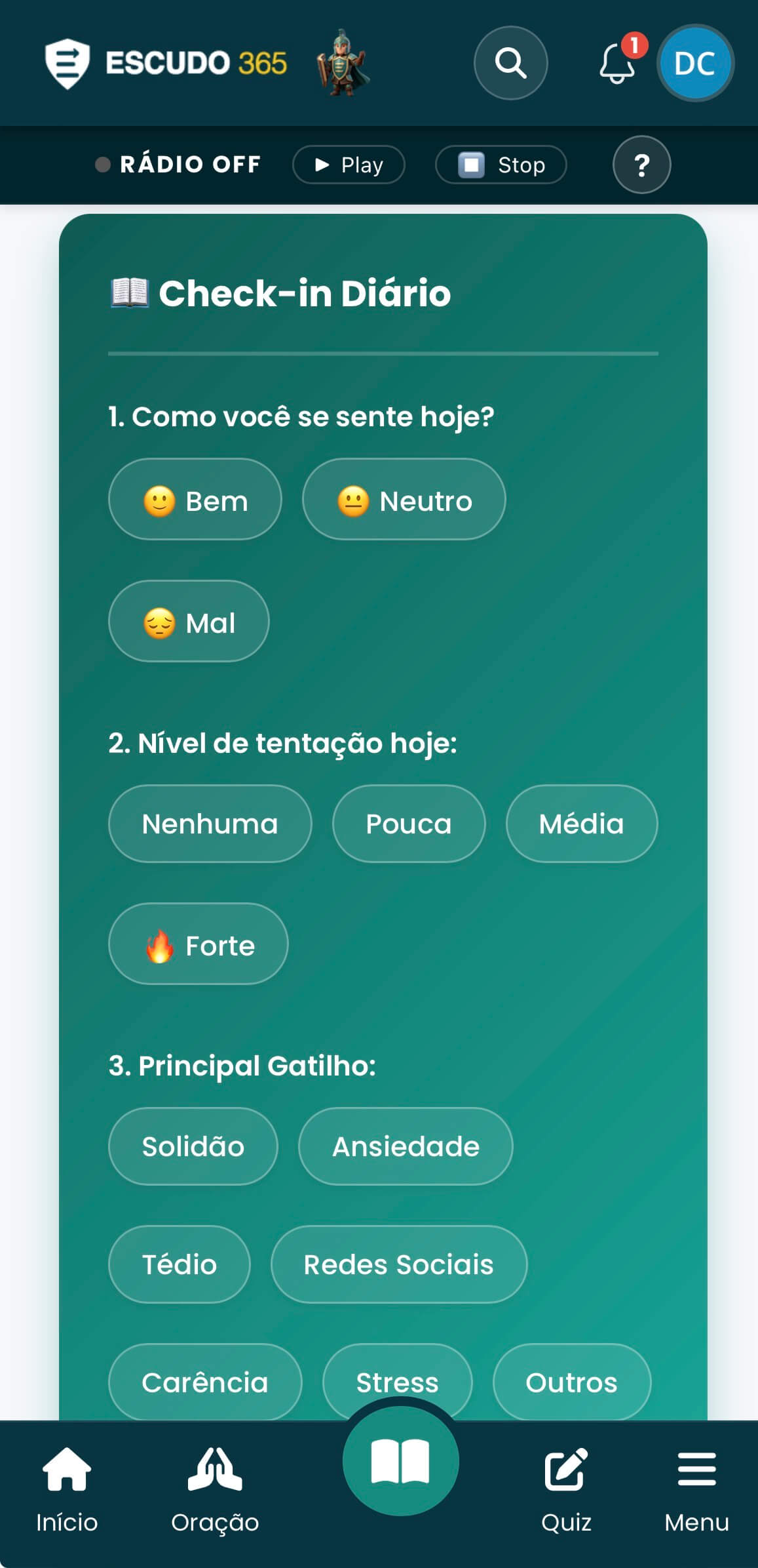Gráficos de Gatilhos Escudo 365